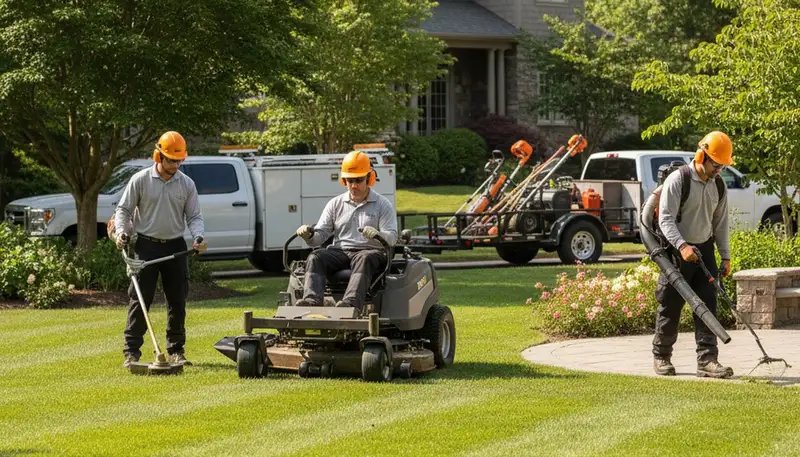 Tree service crew in Arlington, TX providing professional property care and lawn maintenance