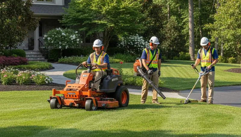 Arlington, TX tree service crew trimming trees for property care