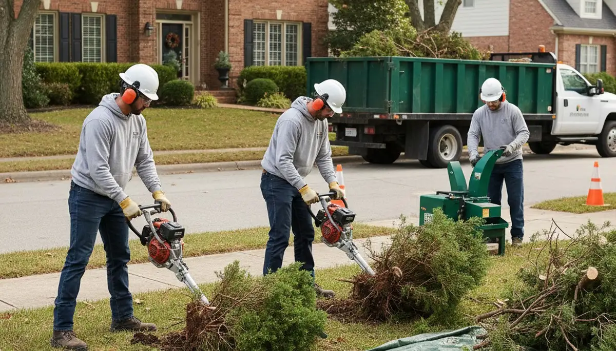 Arlington, TX shrub removal service by Arbor Tree Care removing overgrown shrubs safely and efficiently