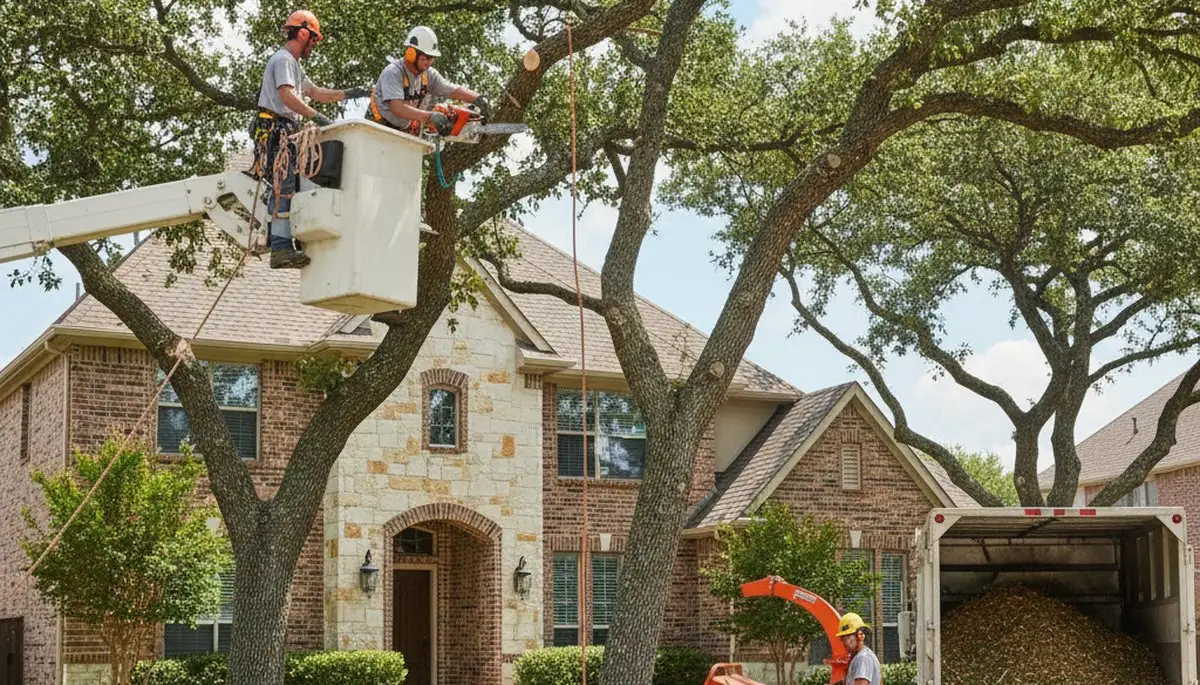 Tree service crew in Arlington, TX providing professional tree trimming and removal support