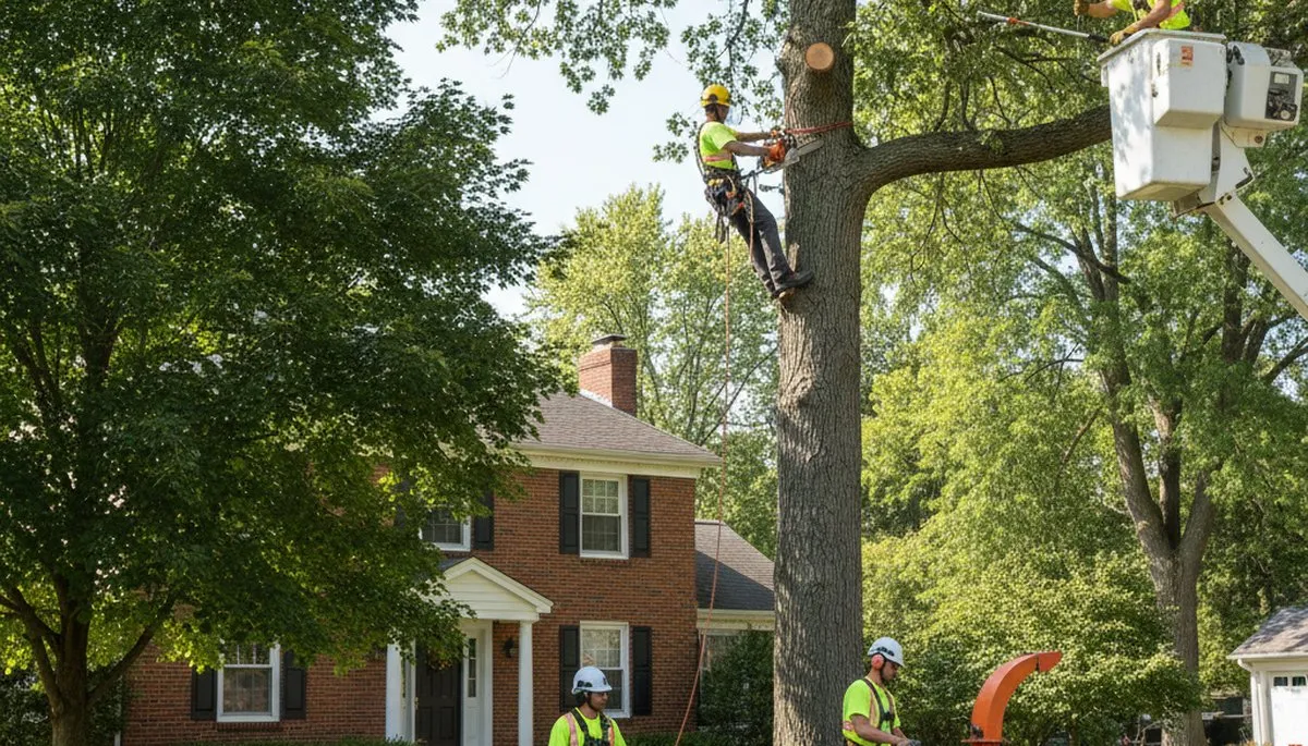Tree service crew in Arlington, TX providing professional tree trimming and removal services