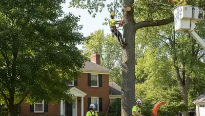 Tree service crew in Arlington, TX providing professional tree trimming and removal services